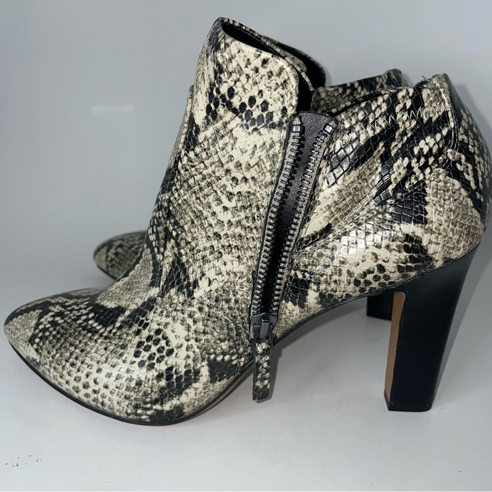FRANCO SARTO KORA Snake Print Ankle Boots Booties Size 10 - Picture 5 of 11